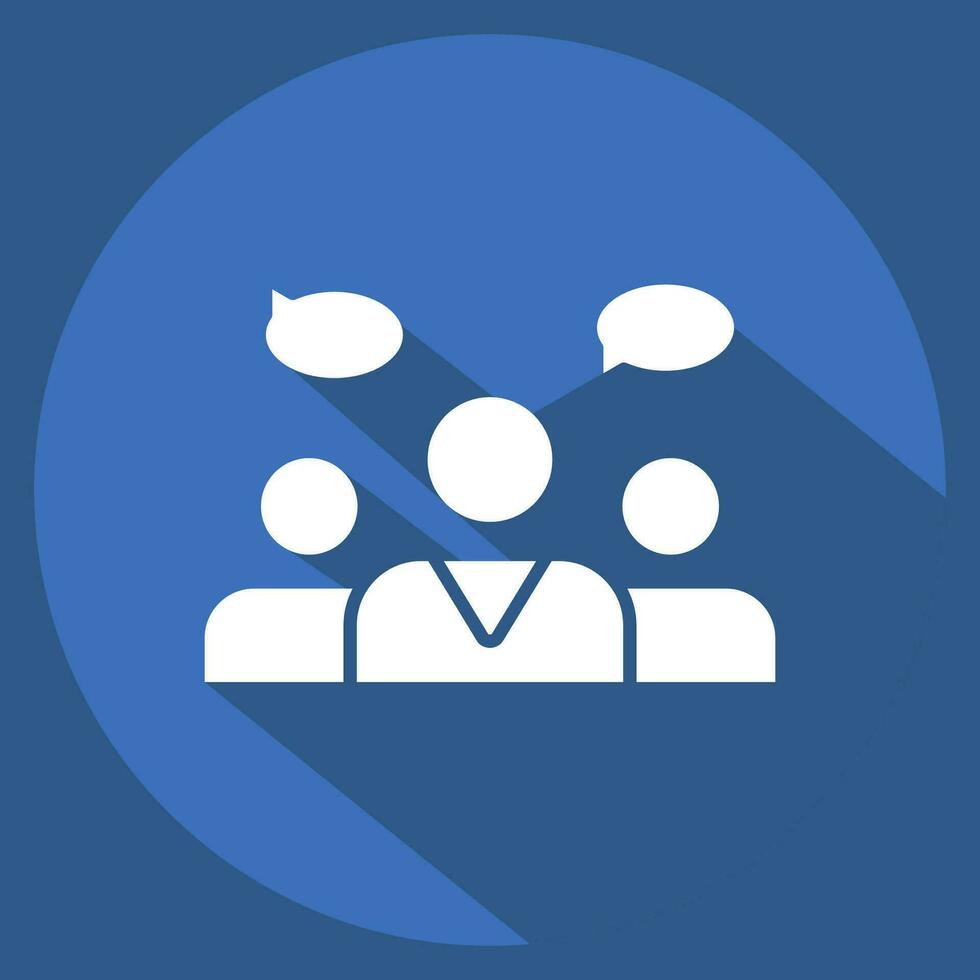 Icon Focus Group. related to Business Analysis symbol. long shadow style simple design editable. simple illustration vector