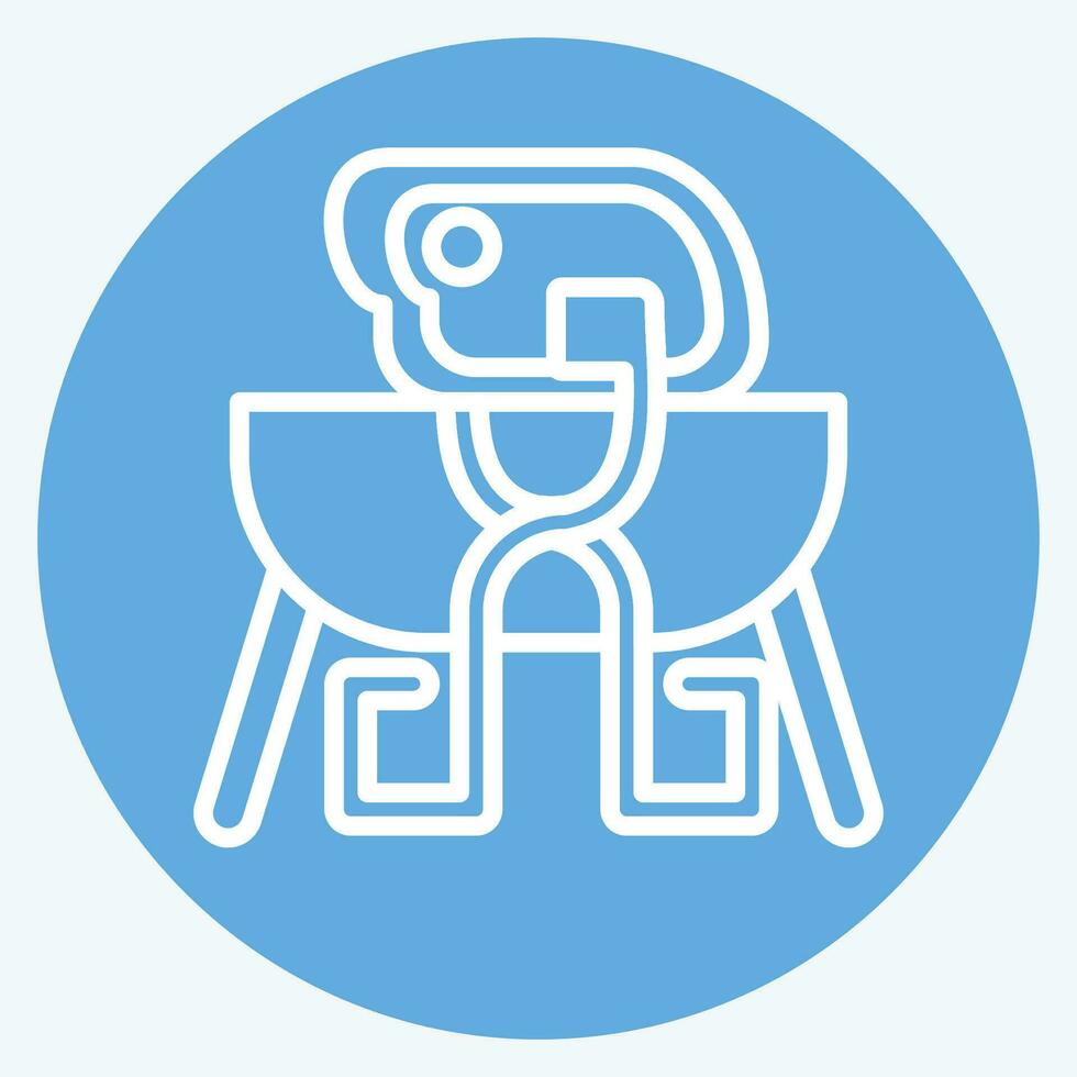 Icon Tongs. related to Camping symbol. blue eyes style. simple design editable. simple illustration vector