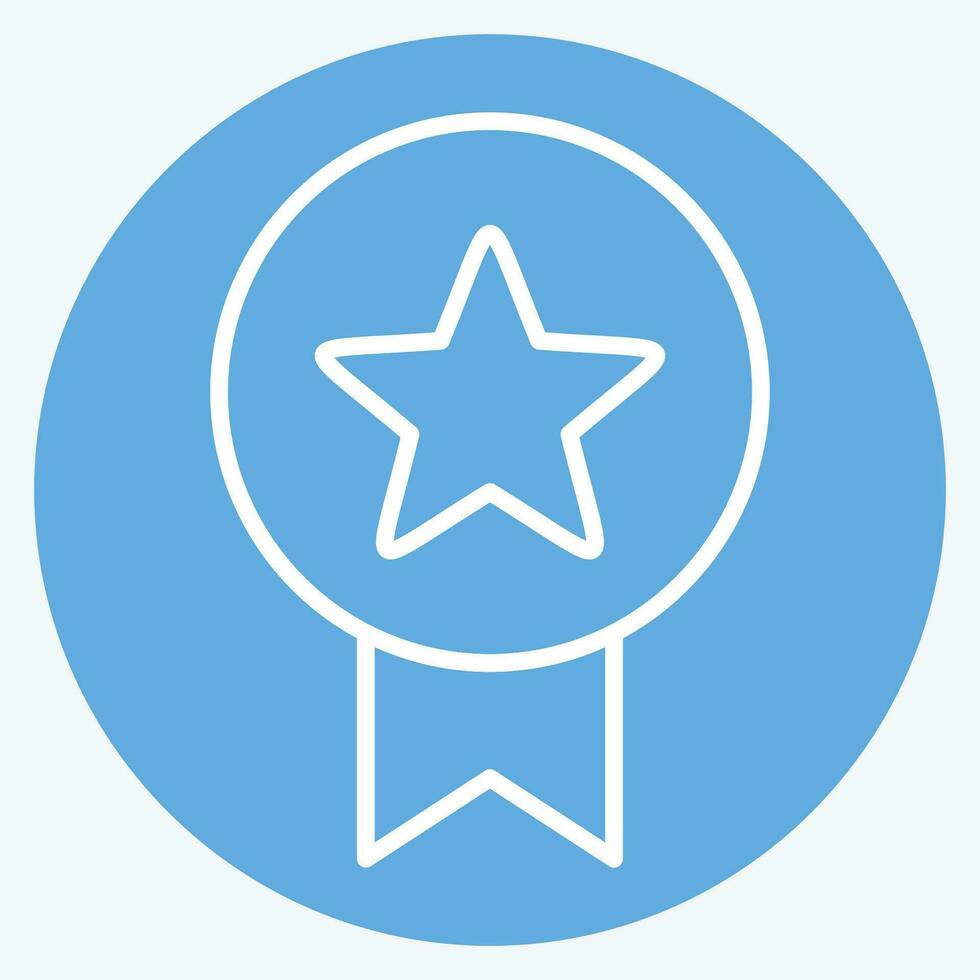 Icon Badge. related to Award symbol. blue eyes style. simple design editable. simple illustration vector