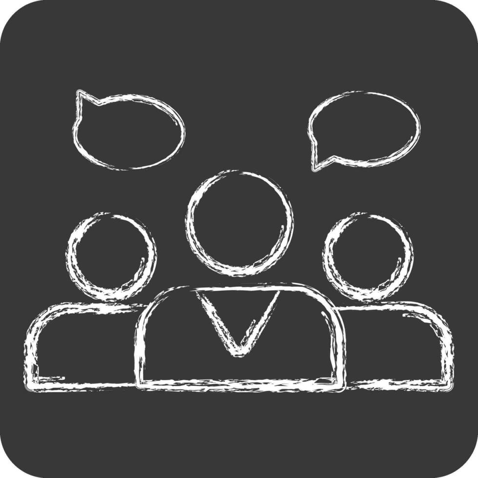 Icon Focus Group. related to Business Analysis symbol. chalk Style simple design editable. simple illustration vector