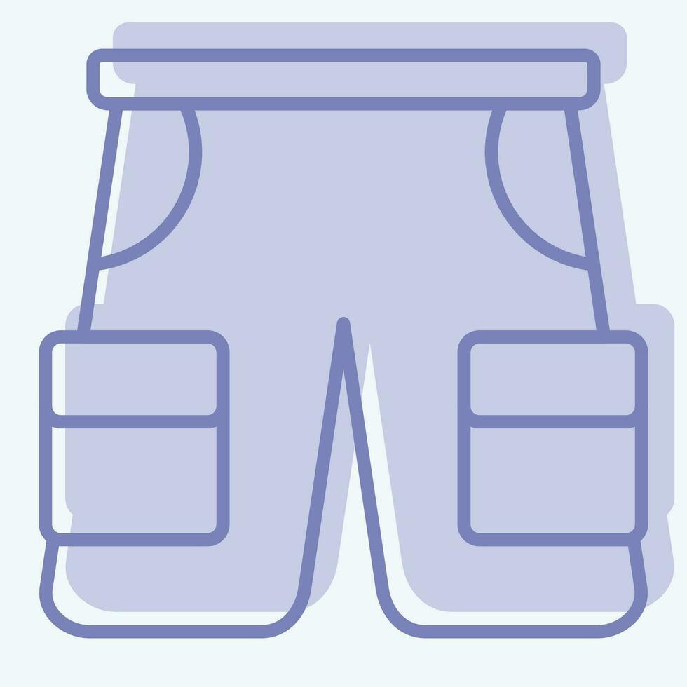 Icon Shorts. related to Camping symbol. two tone style. simple design editable. simple illustration vector