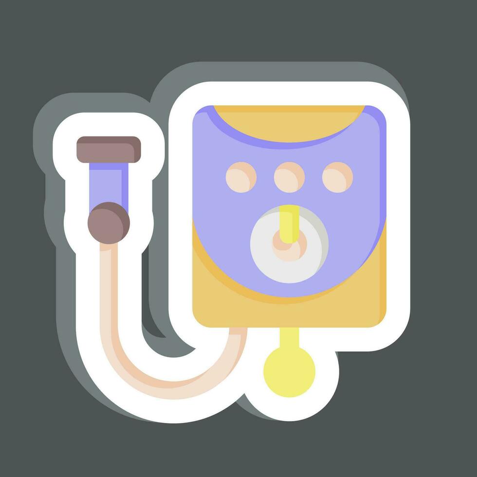 Sticker Water Heater. related to Bathroom symbol. simple design editable. simple illustration vector