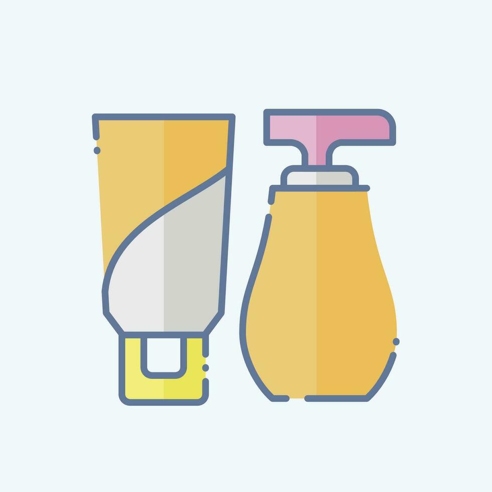 Icon Lotion. related to Bathroom symbol. doodle style. simple design editable. simple illustration vector