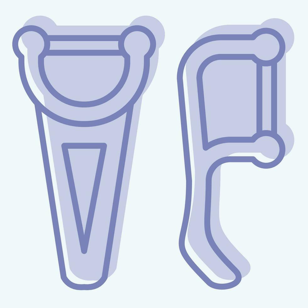 Icon Floss. related to Bathroom symbol. two tone style. simple design editable. simple illustration vector