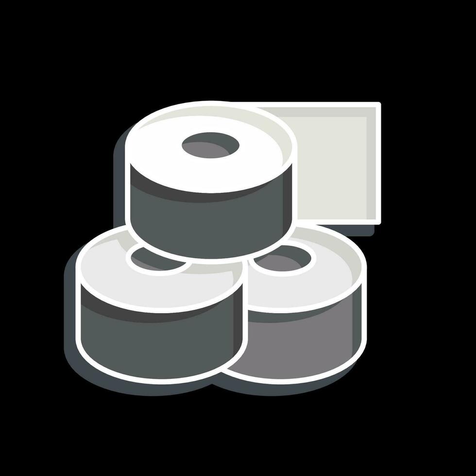 Icon Toilet Paper. related to Bathroom symbol. glossy style. simple design editable. simple illustration vector