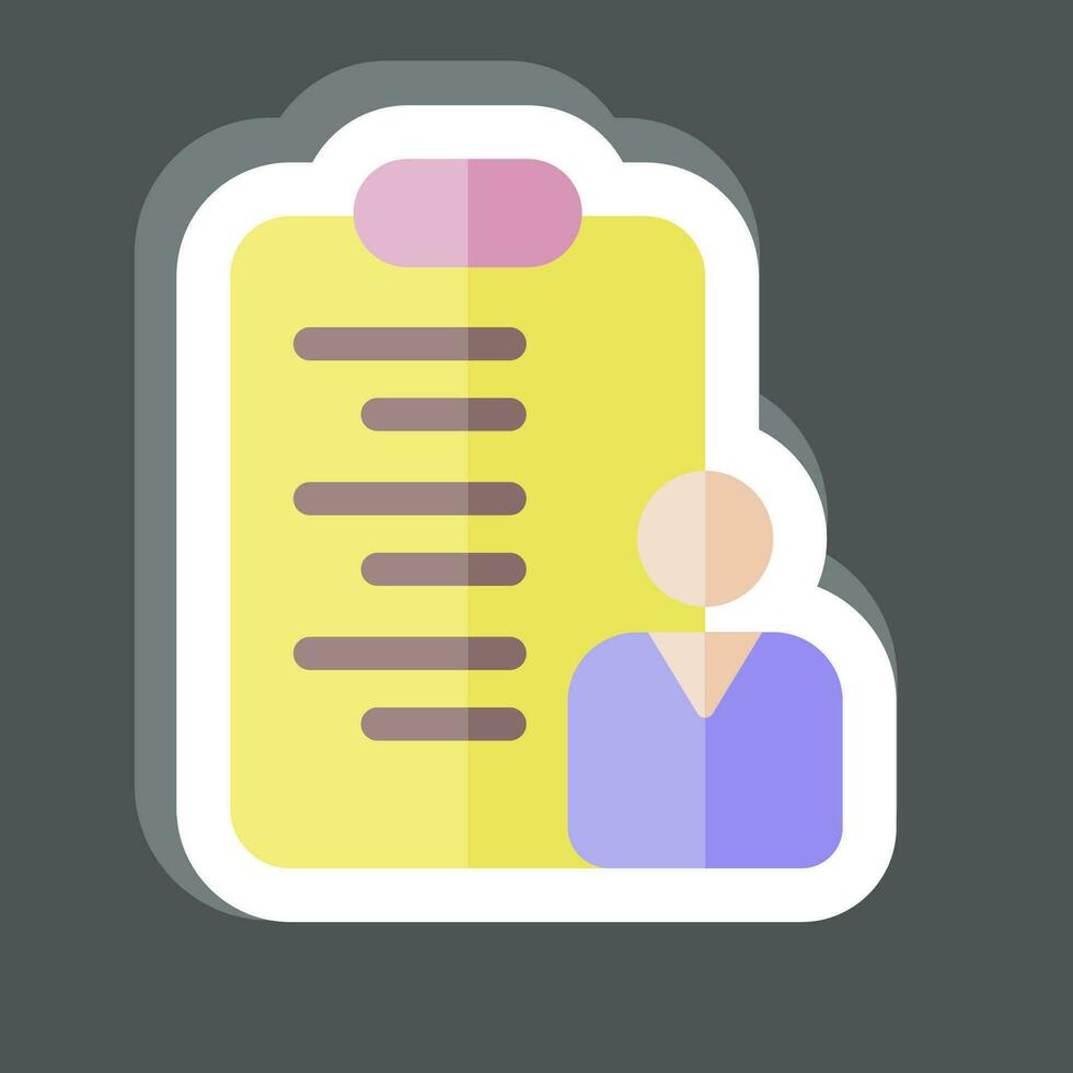 Sticker Project Management. related to Business Analysis symbol. simple design editable. simple illustration vector