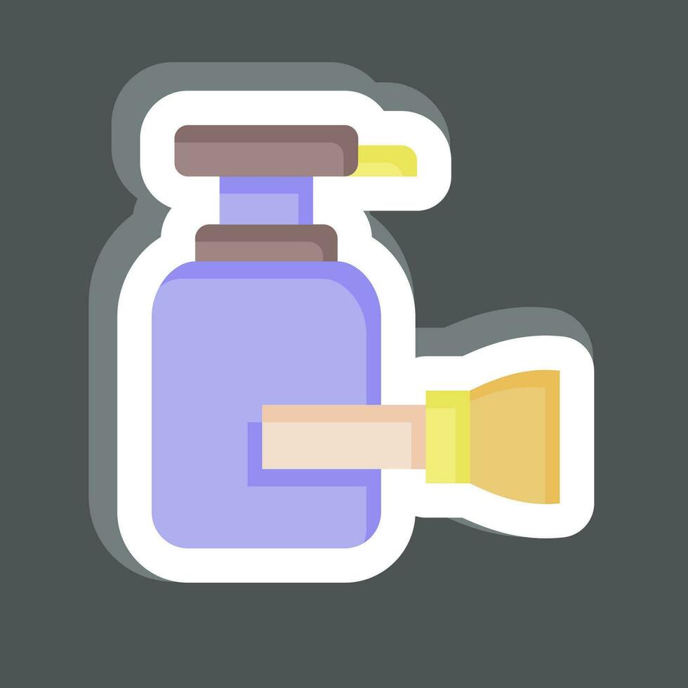 Sticker Shaving Cream. related to Bathroom symbol. simple design editable. simple illustration vector