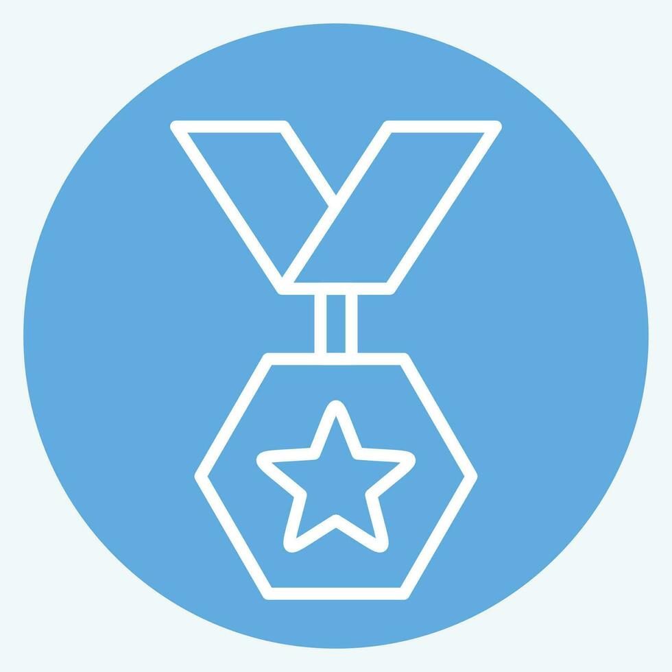 Icon Badge 3. related to Award symbol. blue eyes style. simple design editable. simple illustration vector