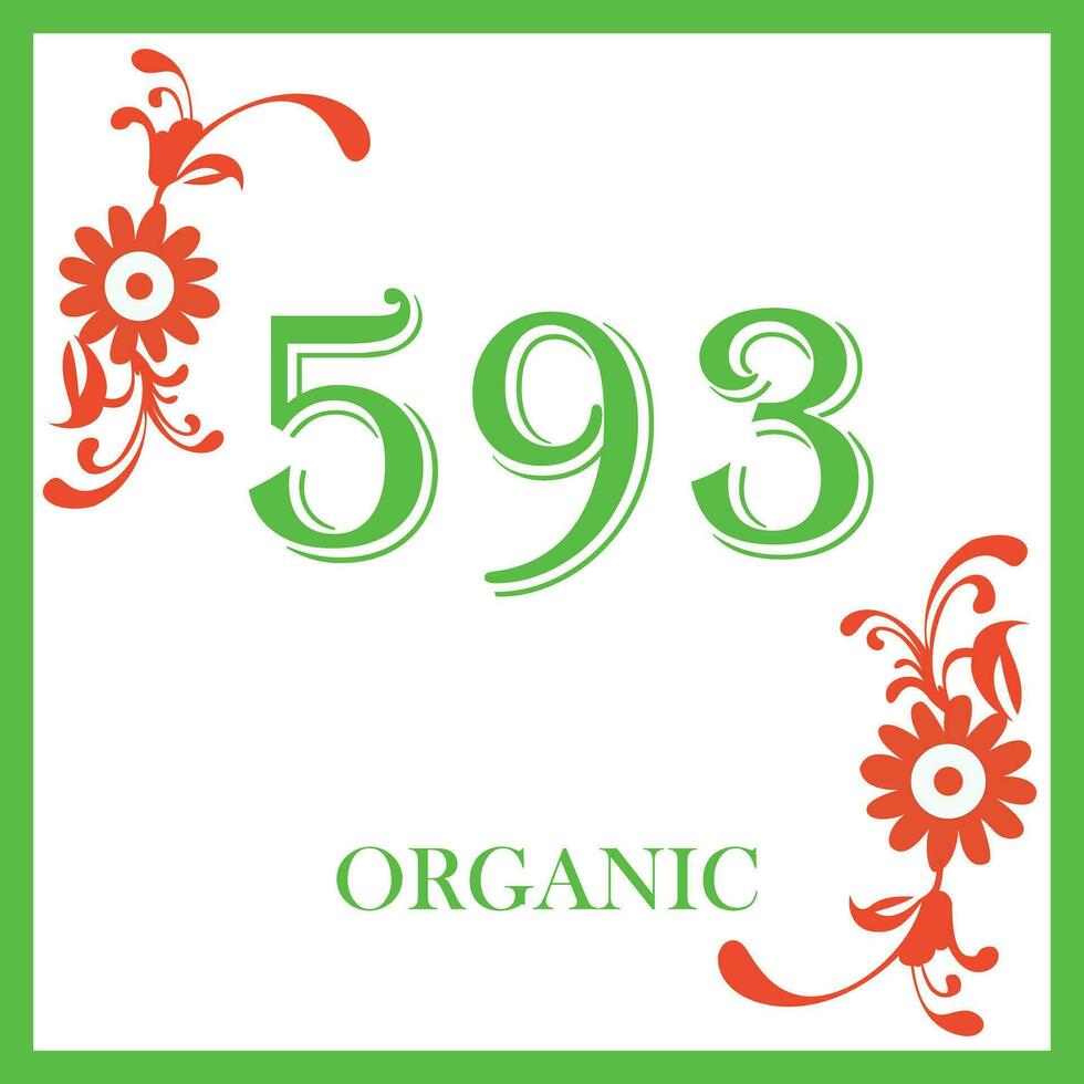 Leaf Organic Design With Number 593 28337098 Vector Art at Vecteezy