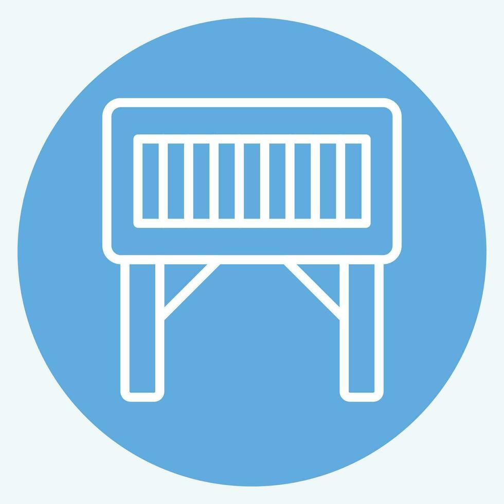 Icon Folding Table. related to Camping symbol. blue eyes style. simple design editable. simple illustration vector