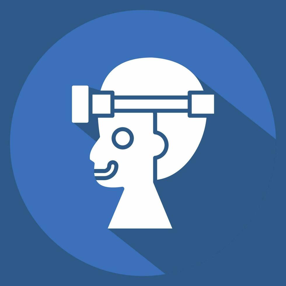 Icon Headlamps. related to Camping symbol. long shadow style. simple design editable. simple illustration vector