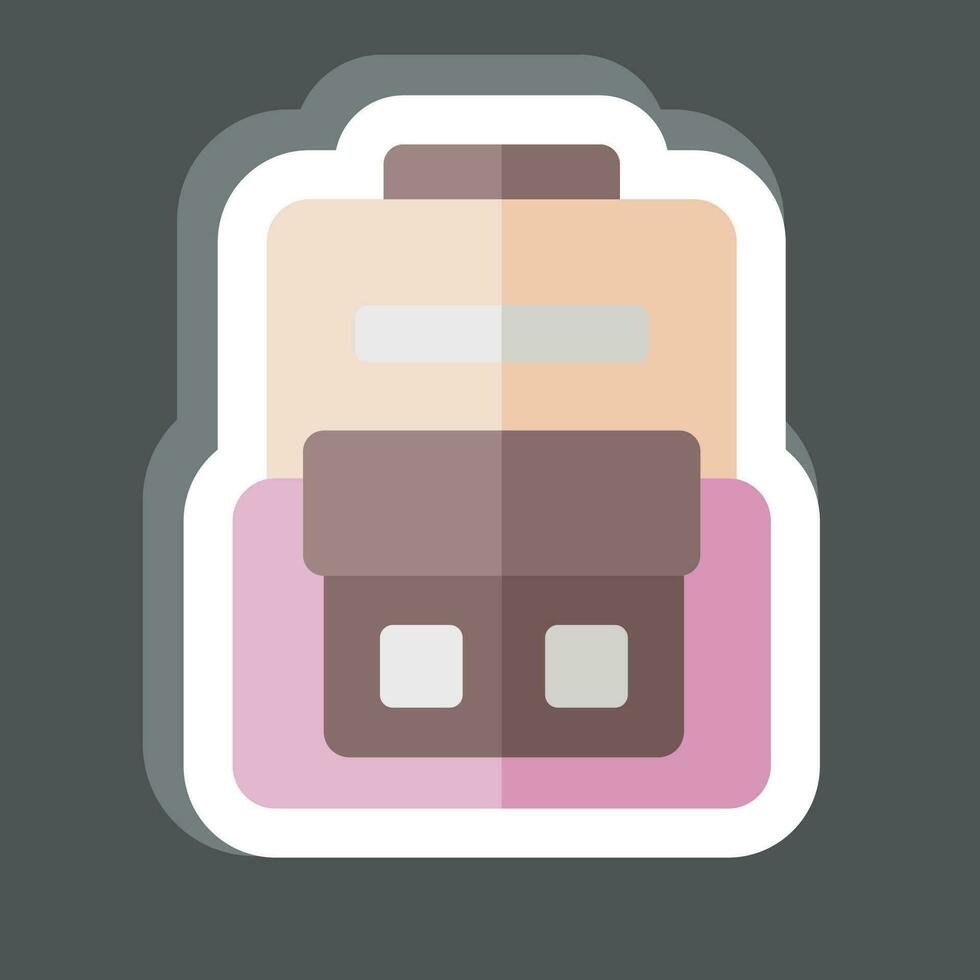 Sticker Utility Bags. related to Camping symbol. simple design editable. simple illustration vector