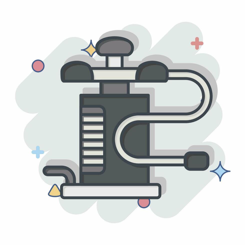 Icon Air Pump. related to Camping symbol. comic style. simple design editable. simple illustration vector