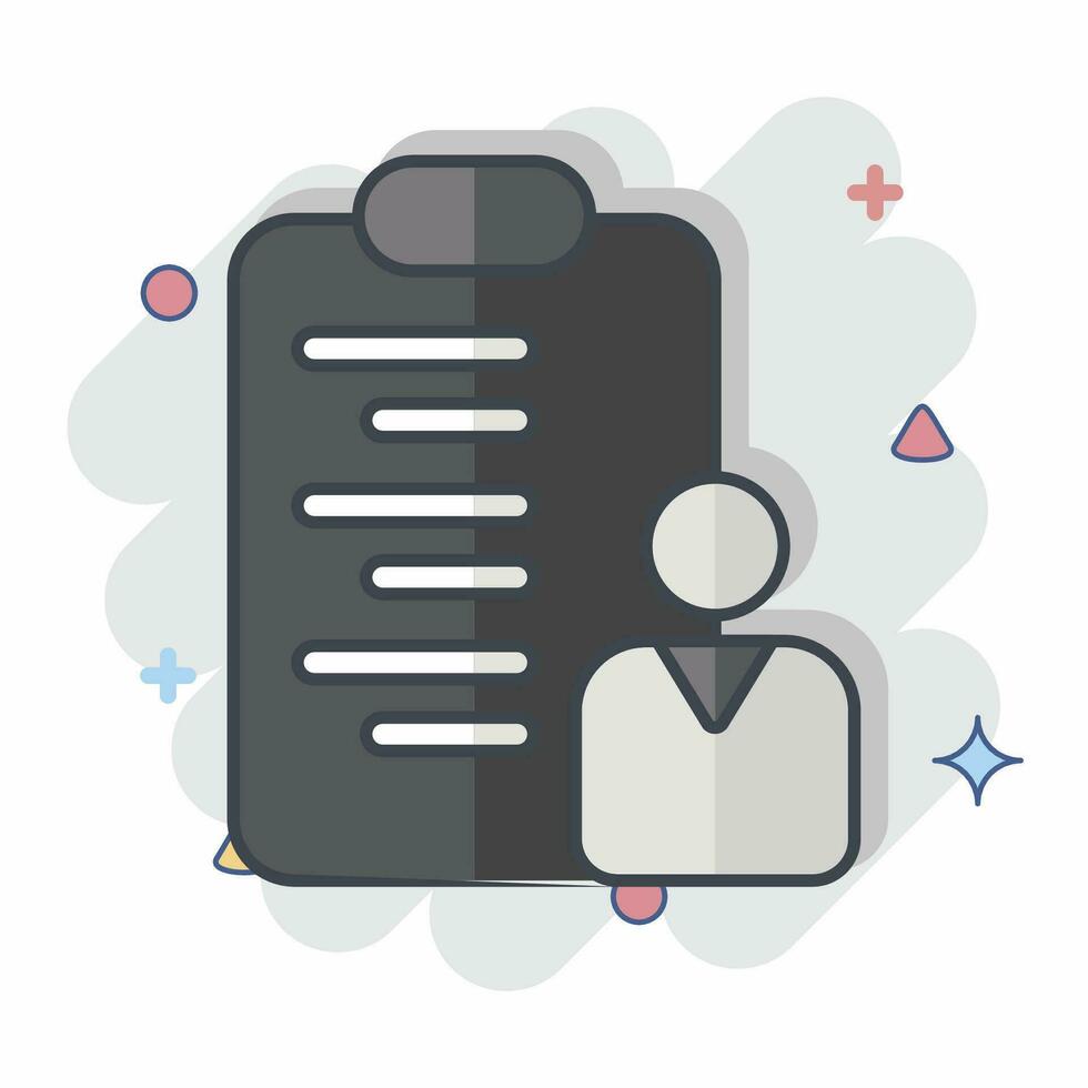 Icon Project Management. related to Business Analysis symbol. comic style simple design editable. simple illustration vector