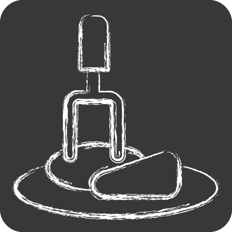 Icon Skewer Grill Forks. related to Camping symbol. chalk Style. simple design editable. simple illustration vector