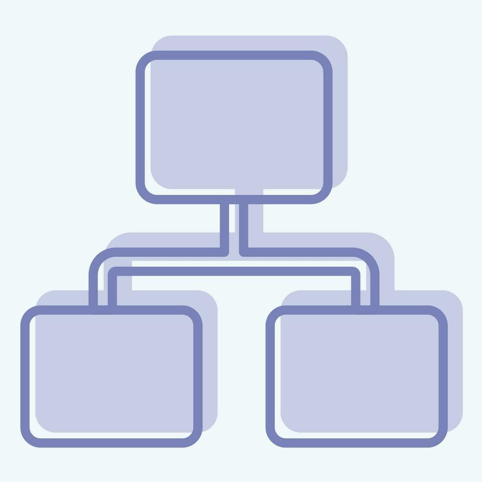 Icon Flow Chart. related to Business Analysis symbol. two tone style simple design editable. simple illustration vector
