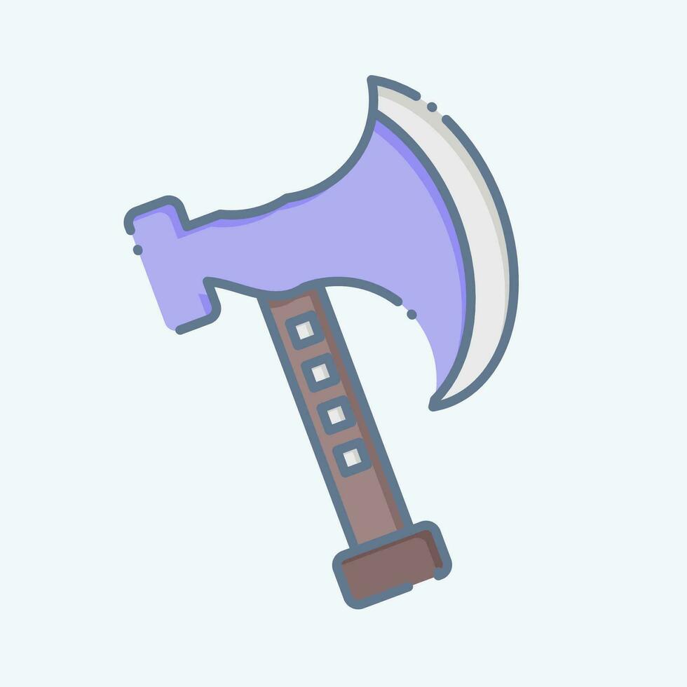 Icon Axe. related to Camping symbol. doodle style. simple design editable. simple illustration vector