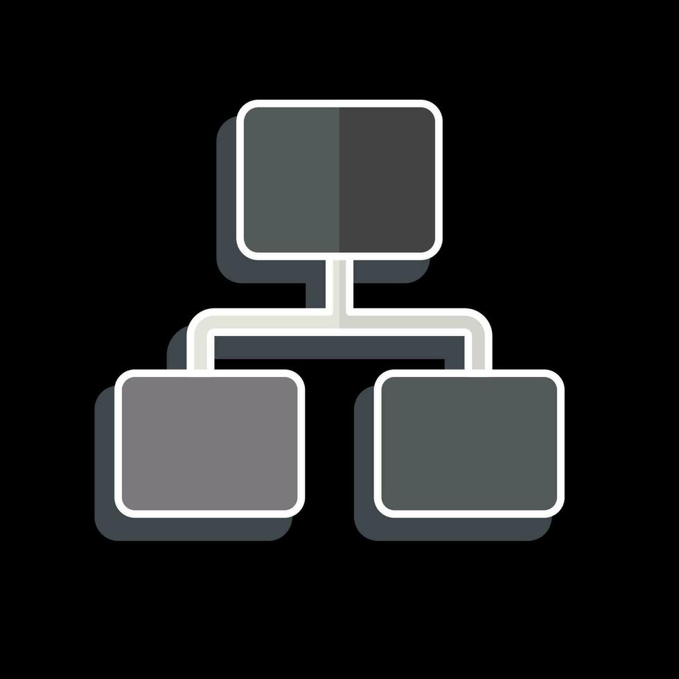 Icon Flow Chart. related to Business Analysis symbol. glossy style simple design editable. simple illustration vector