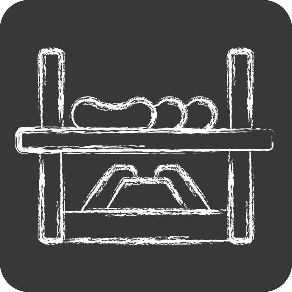 Icon Campfire Grill. related to Camping symbol. chalk Style. simple design editable. simple illustration vector