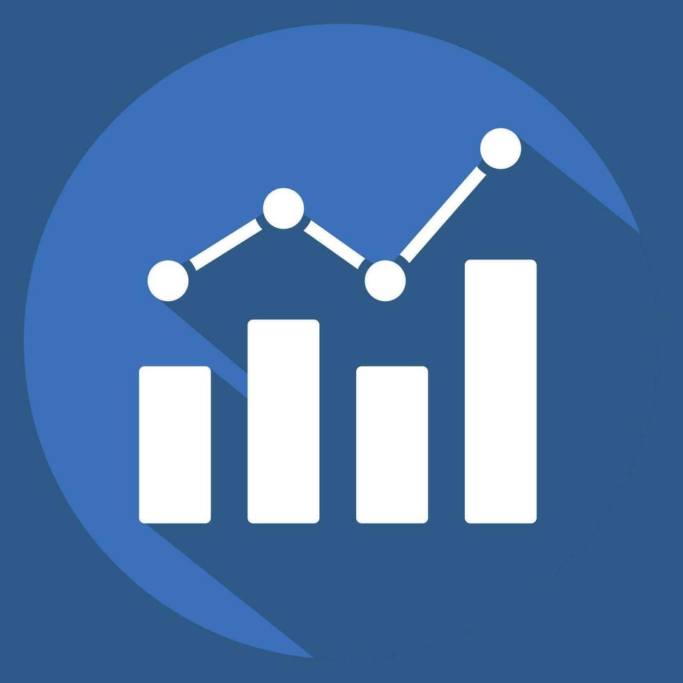 Icon Benchmarking. related to Business Analysis symbol. long shadow style simple design editable. simple illustration vector