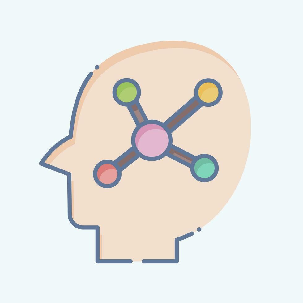 Icon Mind Mapping. related to Business Analysis symbol. doodle style simple design editable. simple illustration vector
