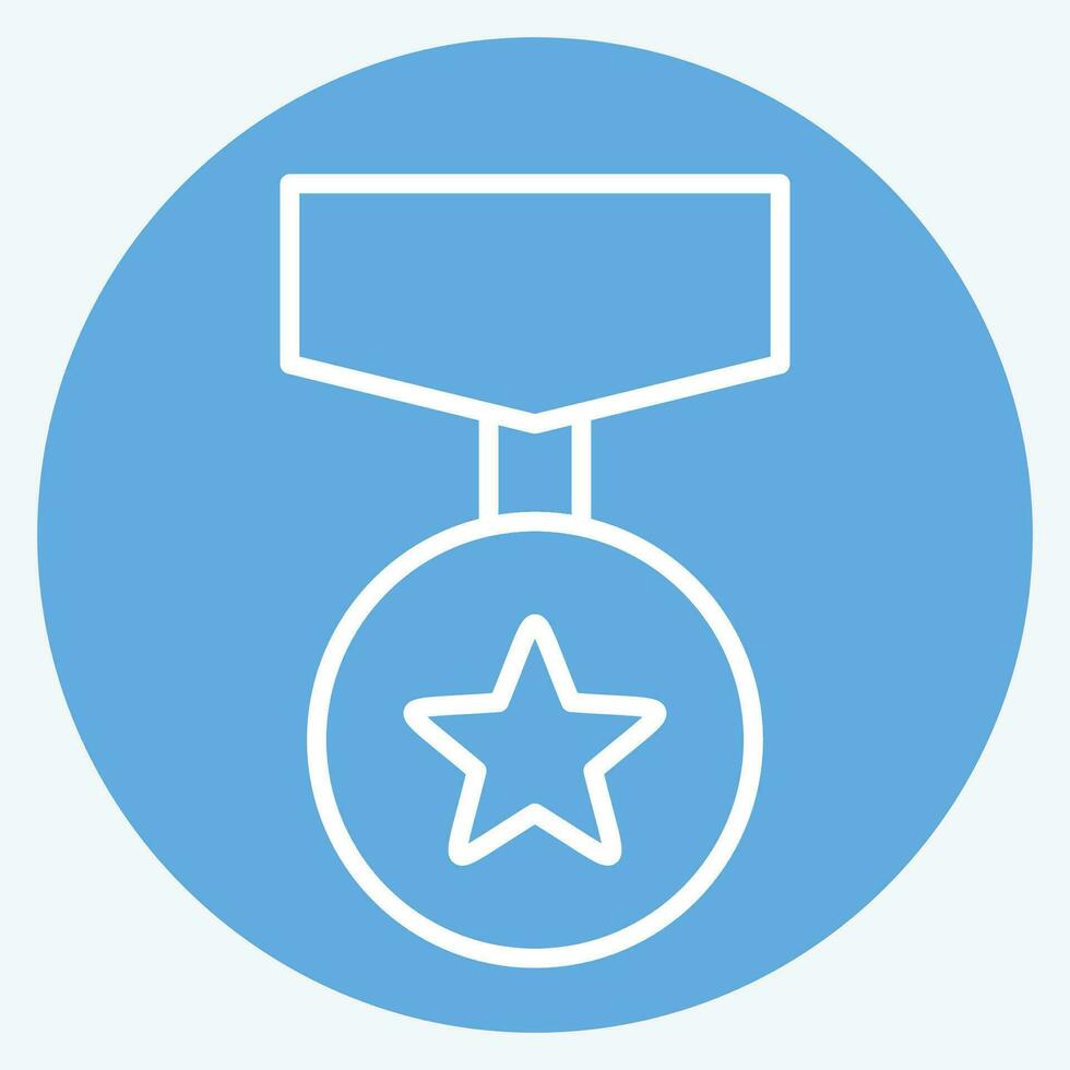 Icon Badge 4. related to Award symbol. blue eyes style. simple design editable. simple illustration vector