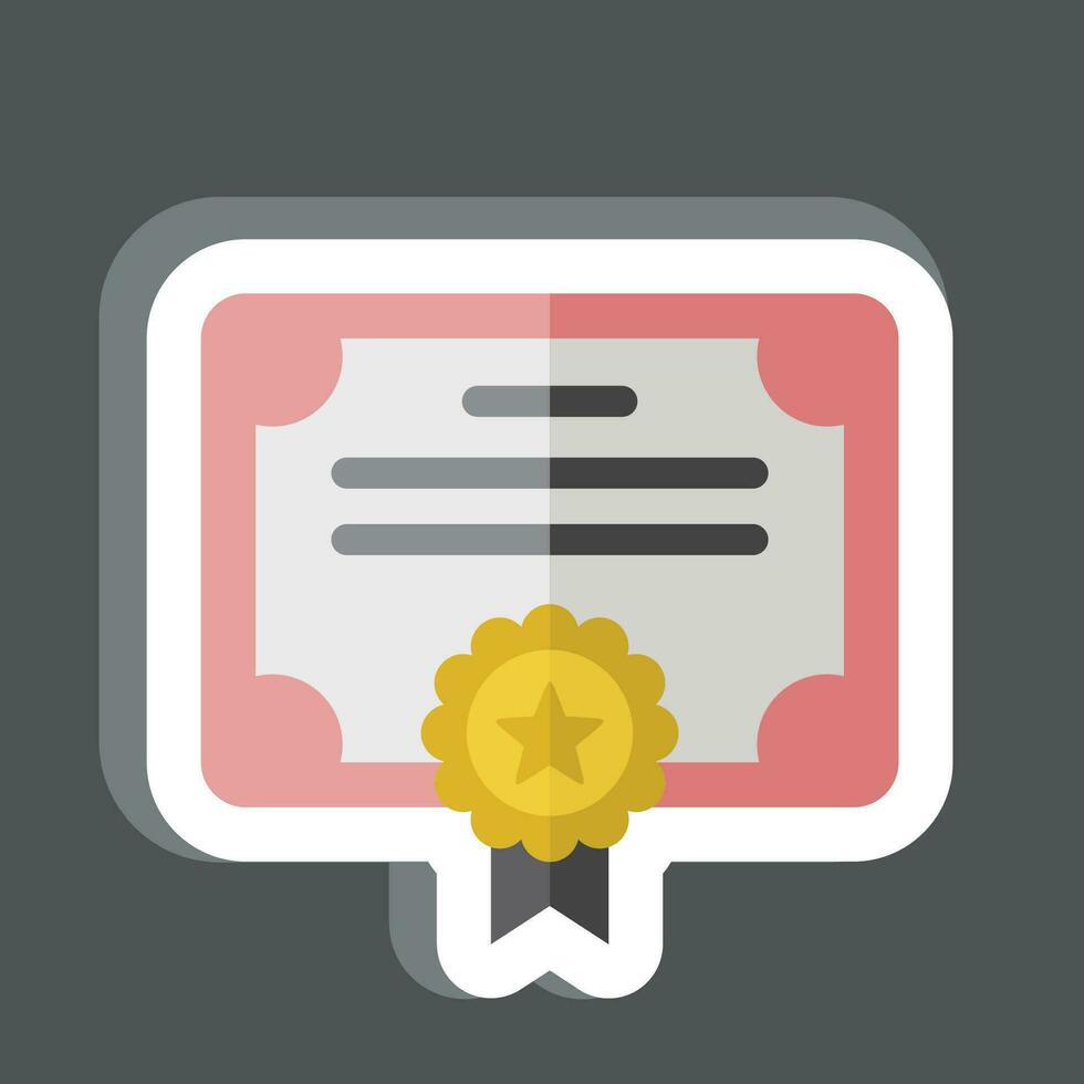 Sticker Award 8. related to Award symbol. simple design editable. simple illustration vector