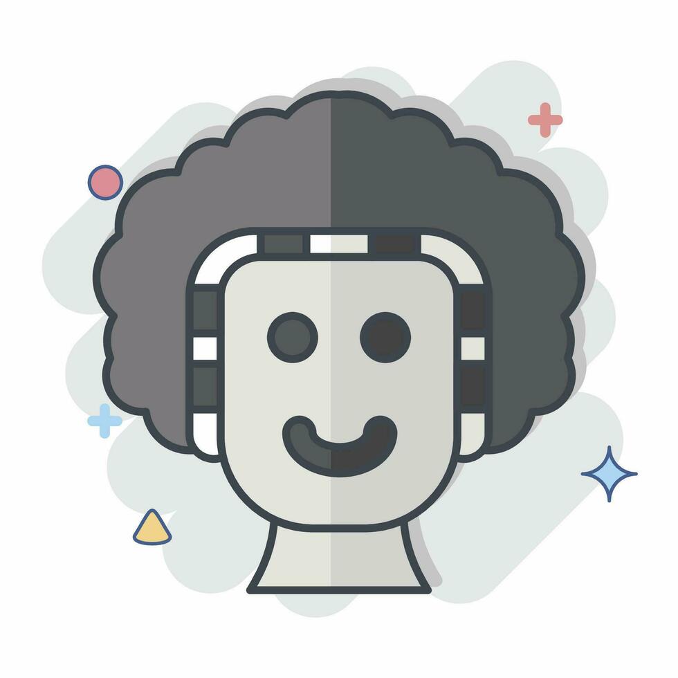 Icon Shower Cap. related to Bathroom symbol. comic style. simple design editable. simple illustration vector