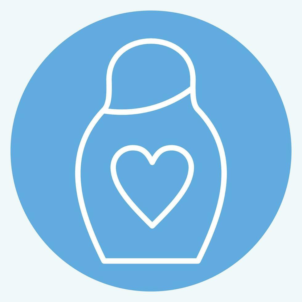 Icon Shampoo. related to Bathroom symbol. blue eyes style. simple design editable. simple illustration vector
