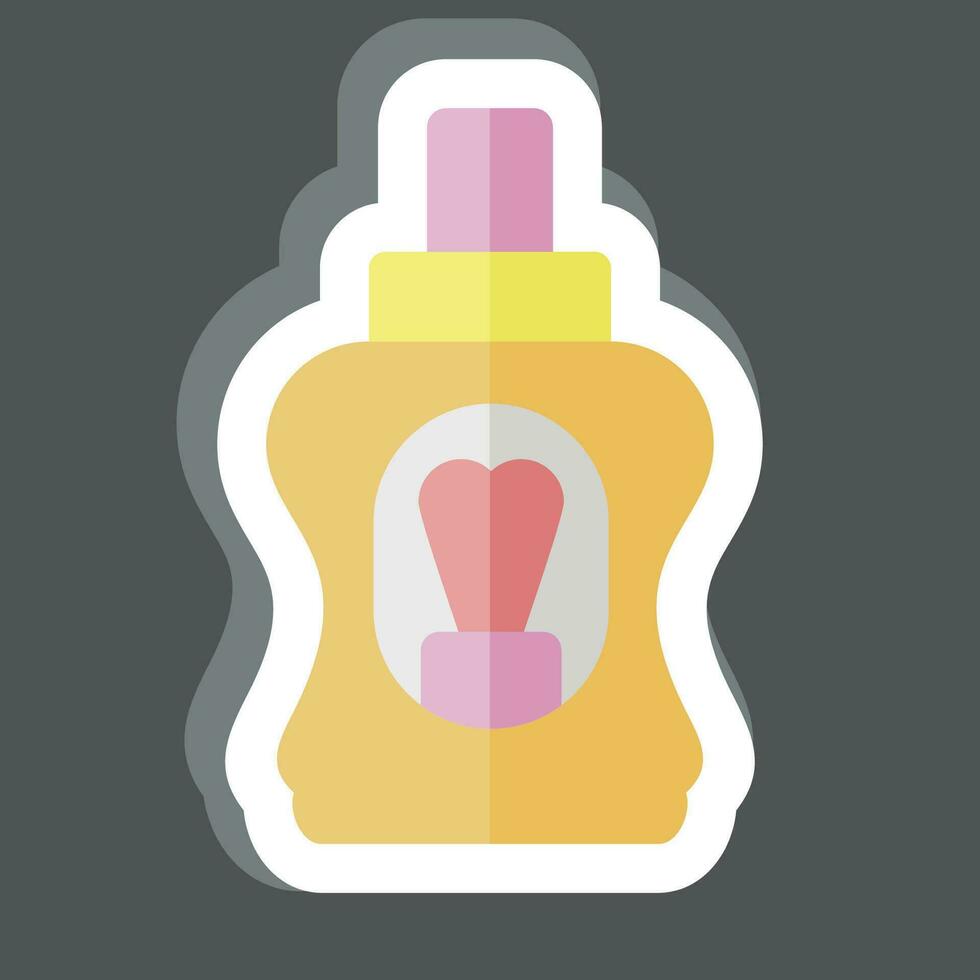 Sticker Mouthwash. related to Bathroom symbol. simple design editable. simple illustration vector