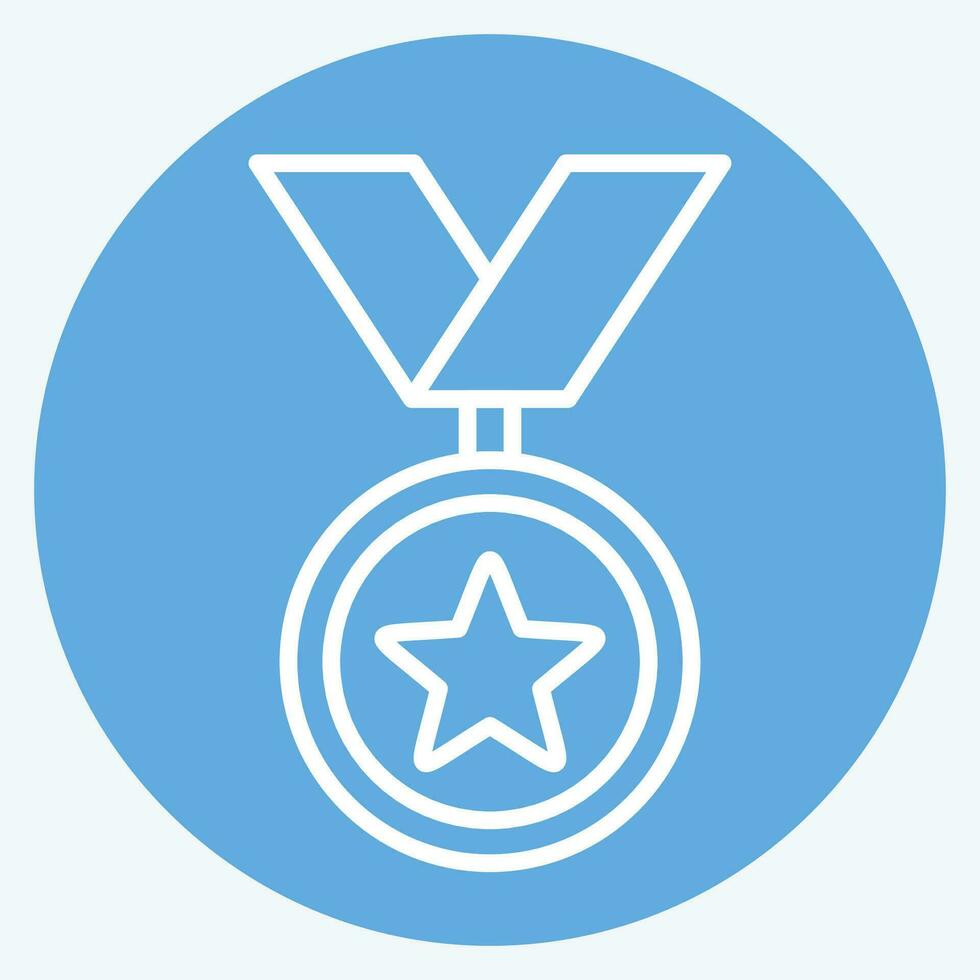 Icon Medal. related to Award symbol. blue eyes style. simple design editable. simple illustration vector