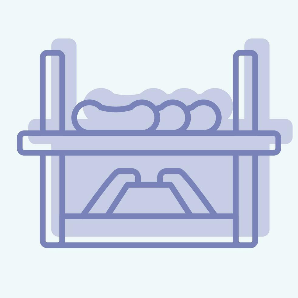 Icon Campfire Grill. related to Camping symbol. two tone style. simple design editable. simple illustration vector