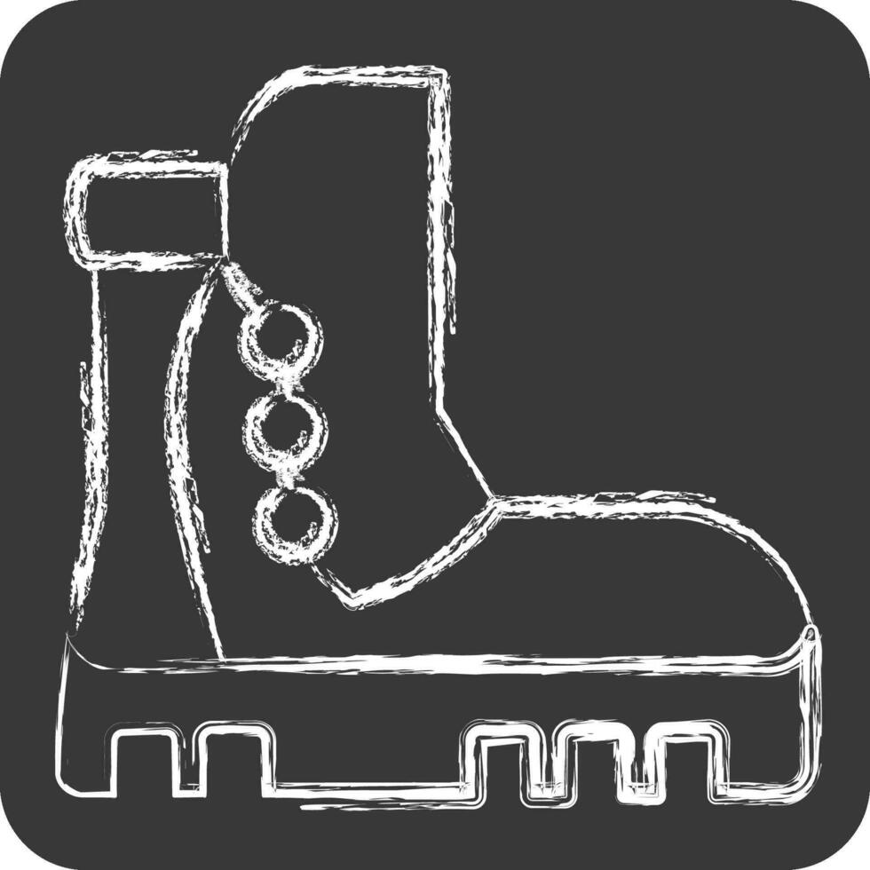 Icon Boots. related to Camping symbol. chalk Style. simple design editable. simple illustration vector
