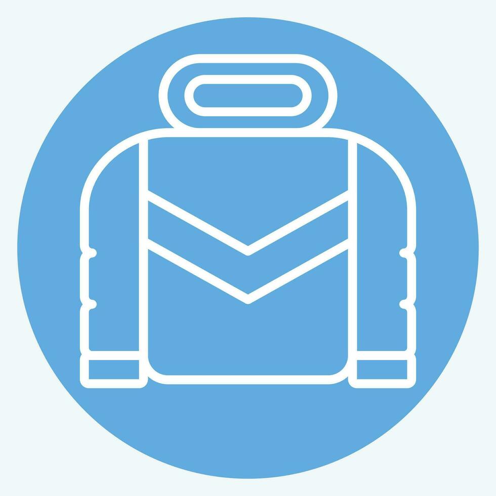 Icon Jacket. related to Camping symbol. blue eyes style. simple design editable. simple illustration vector