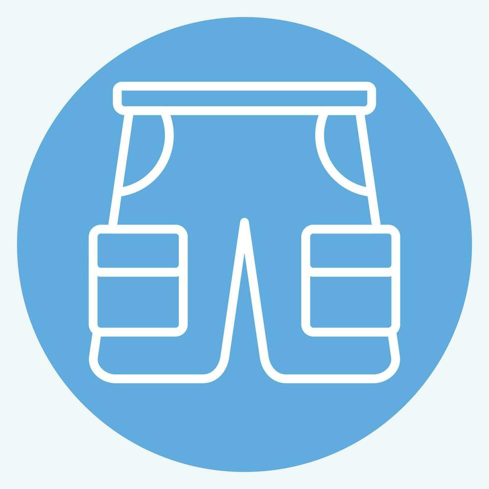Icon Shorts. related to Camping symbol. blue eyes style. simple design editable. simple illustration vector