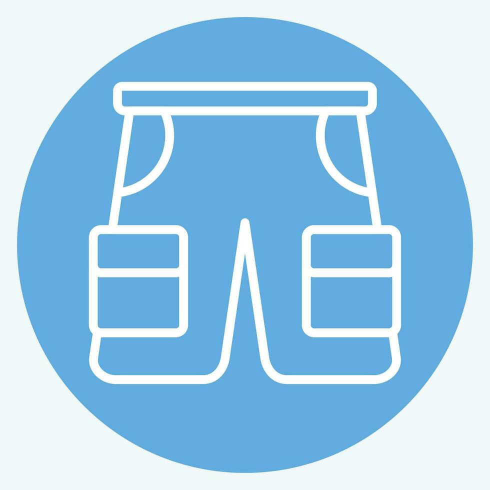 Icon Shorts. related to Camping symbol. blue eyes style. simple design editable. simple illustration vector