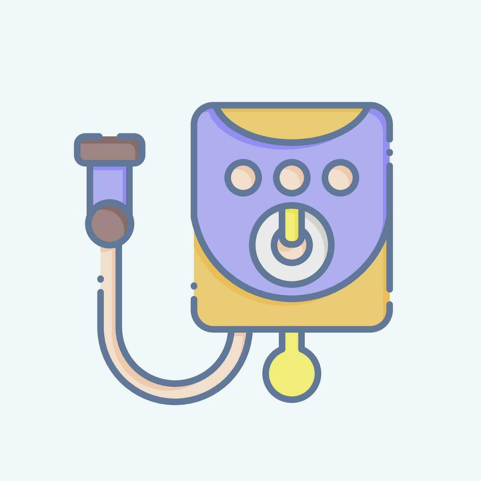 Icon Water Heater. related to Bathroom symbol. doodle style. simple design editable. simple illustration vector