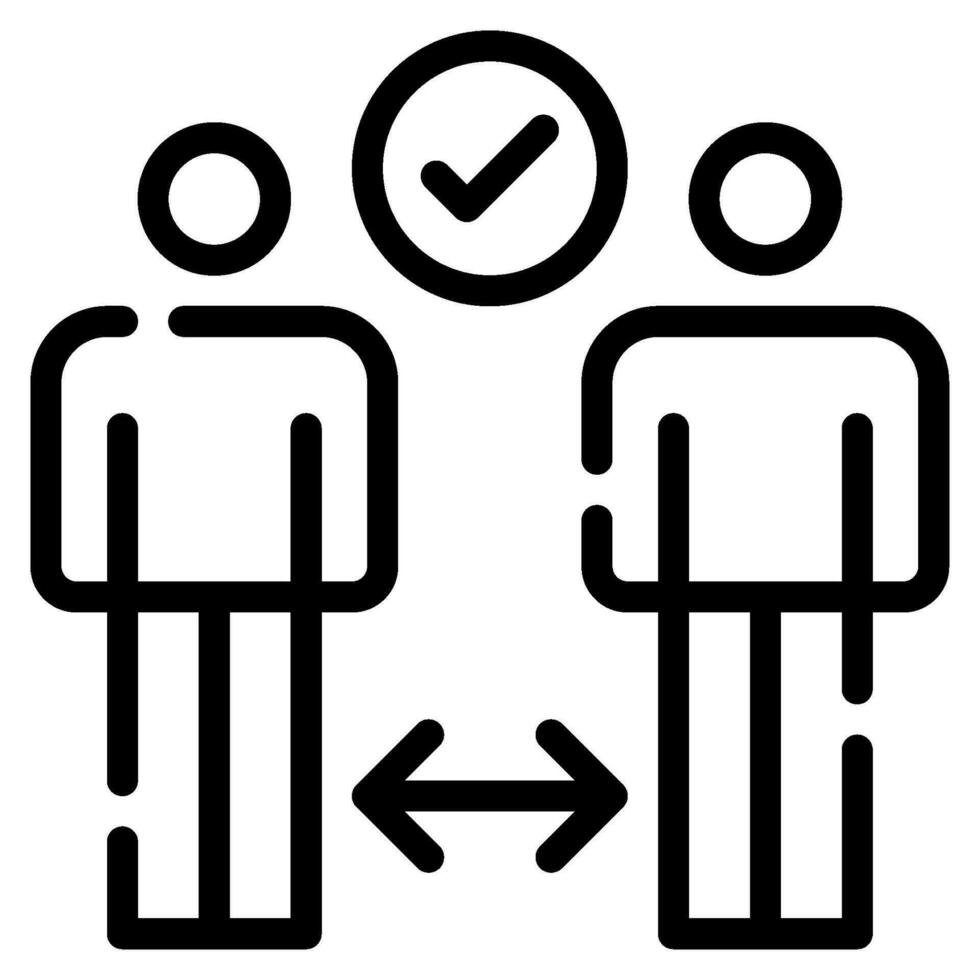 Safe Distancing icon Illustration vector