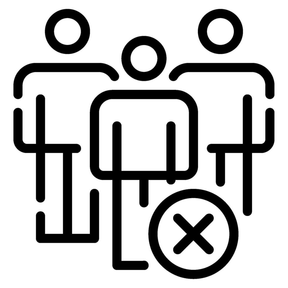 Avoiding Crowds icon Illustration vector