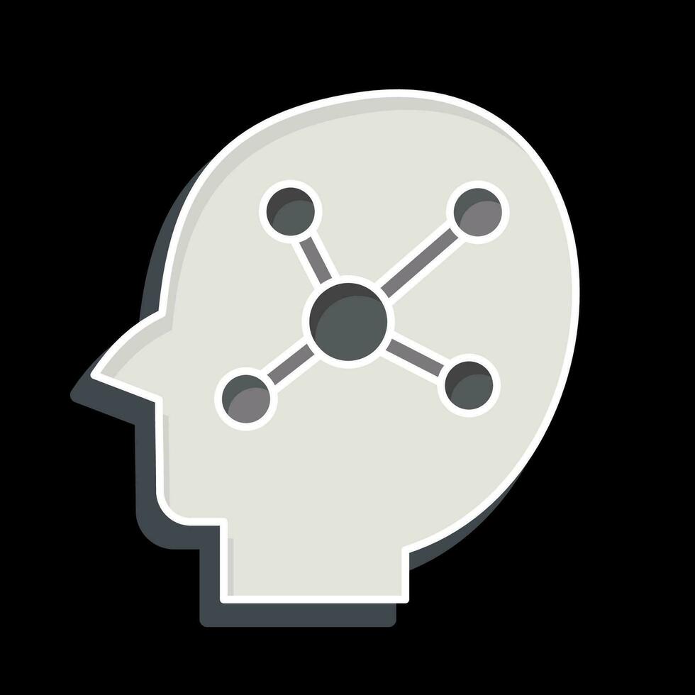 Icon Mind Mapping. related to Business Analysis symbol. glossy style simple design editable. simple illustration vector