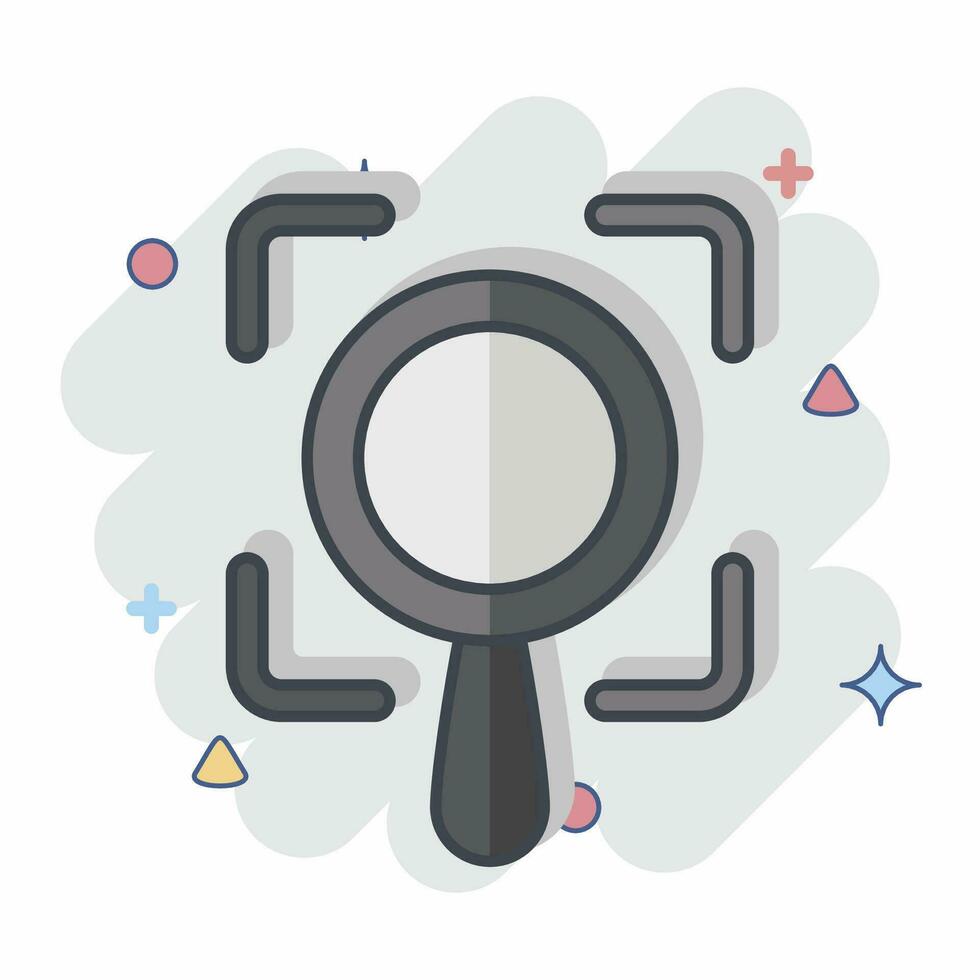 Icon Scope. related to Business Analysis symbol. comic style simple design editable. simple illustration vector