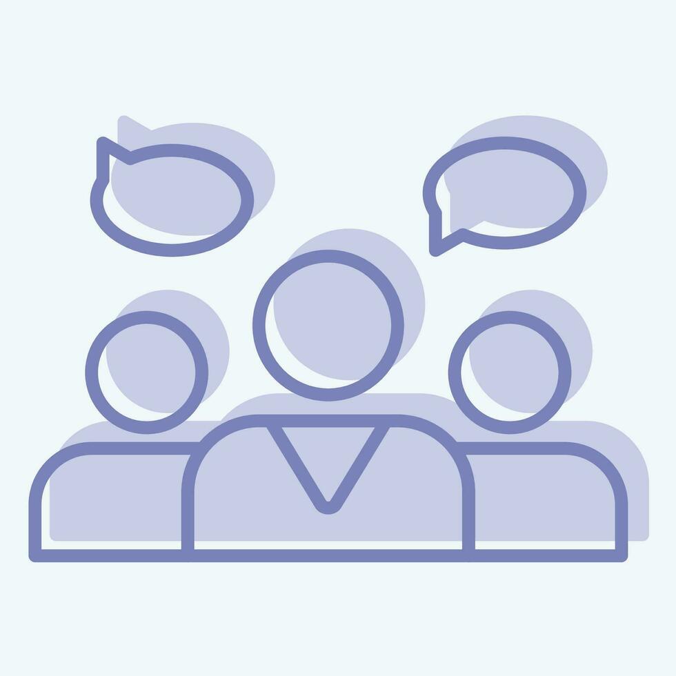 Icon Focus Group. related to Business Analysis symbol. two tone style simple design editable. simple illustration vector