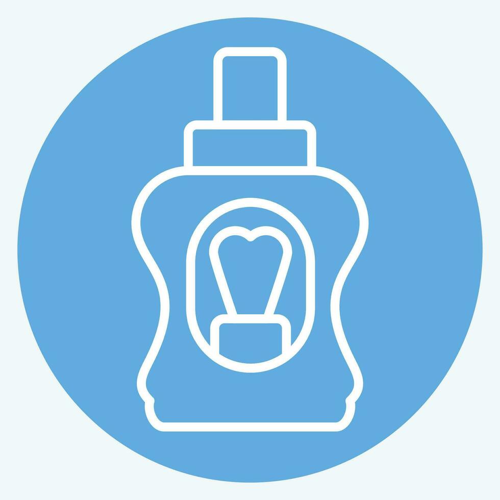 Icon Mouthwash. related to Bathroom symbol. blue eyes style. simple design editable. simple illustration vector