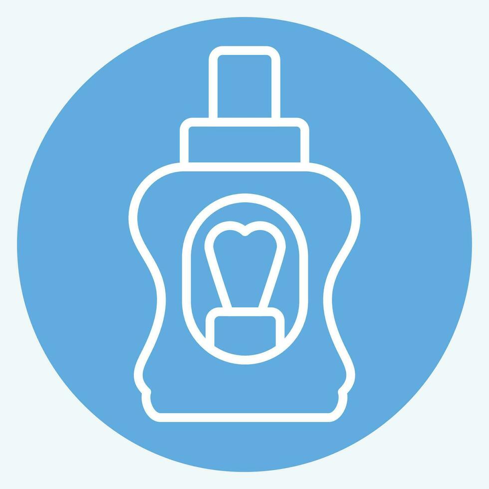 Icon Mouthwash. related to Bathroom symbol. blue eyes style. simple design editable. simple illustration vector