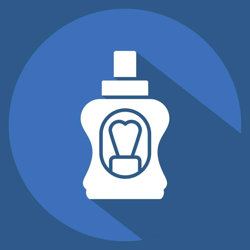 Icon Mouthwash. related to Bathroom symbol. long shadow style. simple design editable. simple illustration vector