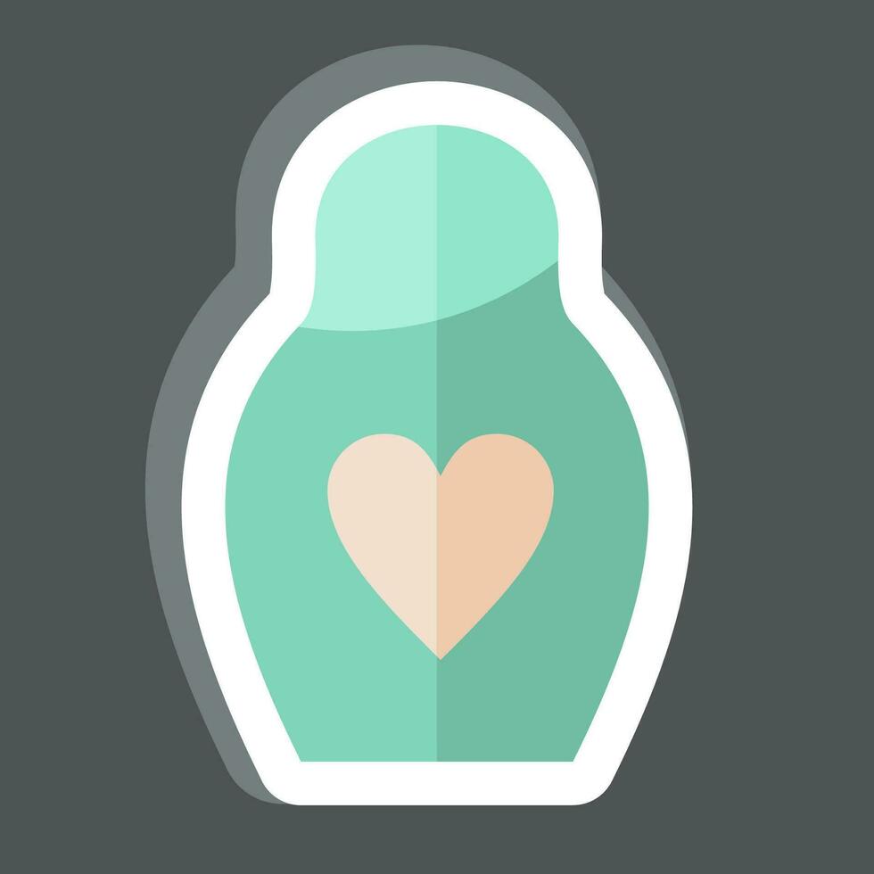 Sticker Shampoo. related to Bathroom symbol. simple design editable. simple illustration vector