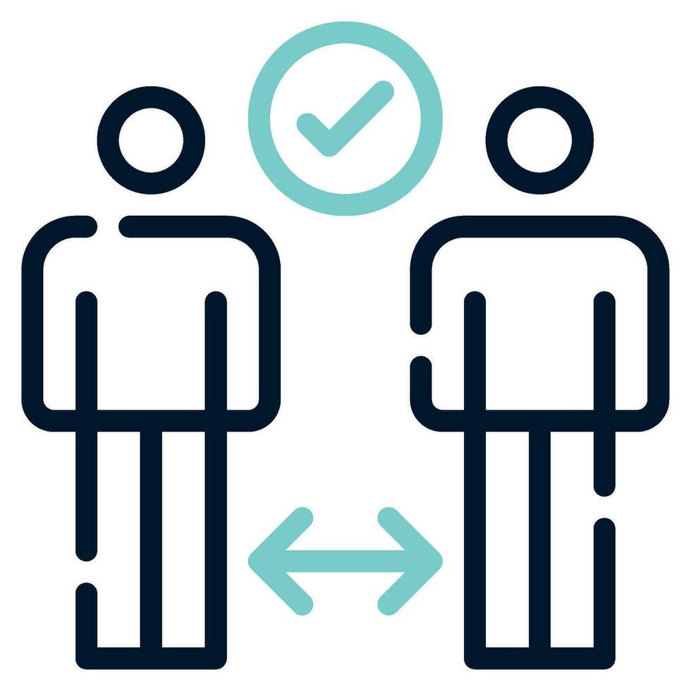 Safe Distancing icon Illustration vector