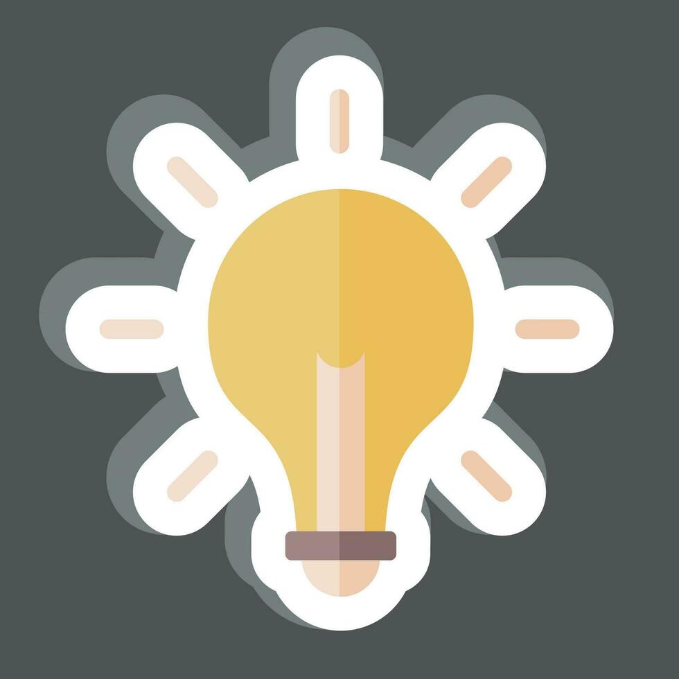 Sticker Solution. related to Business Analysis symbol. simple design editable. simple illustration vector