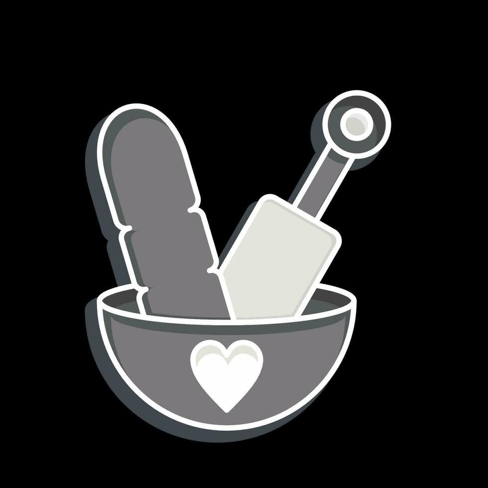 Icon Body Brush Gourd Body Scrub. related to Bathroom symbol. glossy style. simple design editable. simple illustration vector
