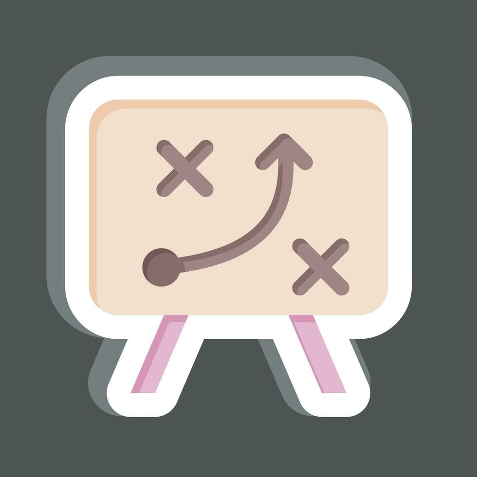 Sticker Strategy. related to Business Analysis symbol. simple design editable. simple illustration vector